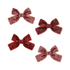 KONGES SLOJD Sponky mašličky RED GLITTER ROSE GLITTER (2)