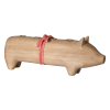 MAILEG Dřevěný svícen Pig Advent large red S26 (2)