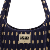 THE STICKY SIS CLUB Kabelka pleated dots marine + marzipan (7)