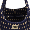 THE STICKY SIS CLUB Kabelka pleated dots marine + marzipan (8)